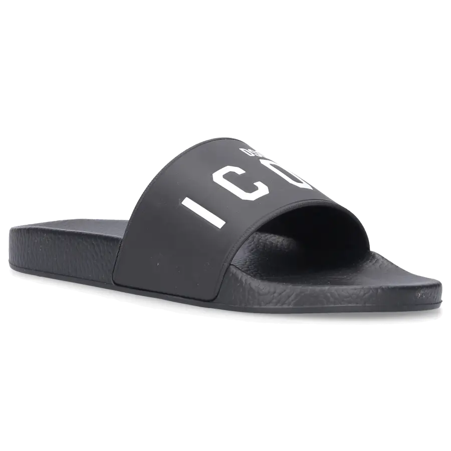 Dsquared2 - Badeschuhe BE ICON Gummi - schwarz