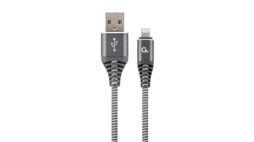 Cableexpert Ladekabel 8 pin 2 Meter Silver/White