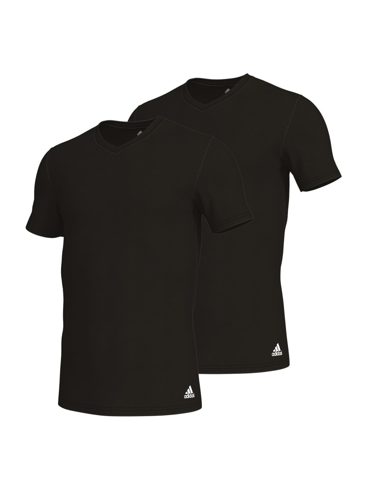 adidas T-Shirt V-NECK in Schwarz günstig kaufen S