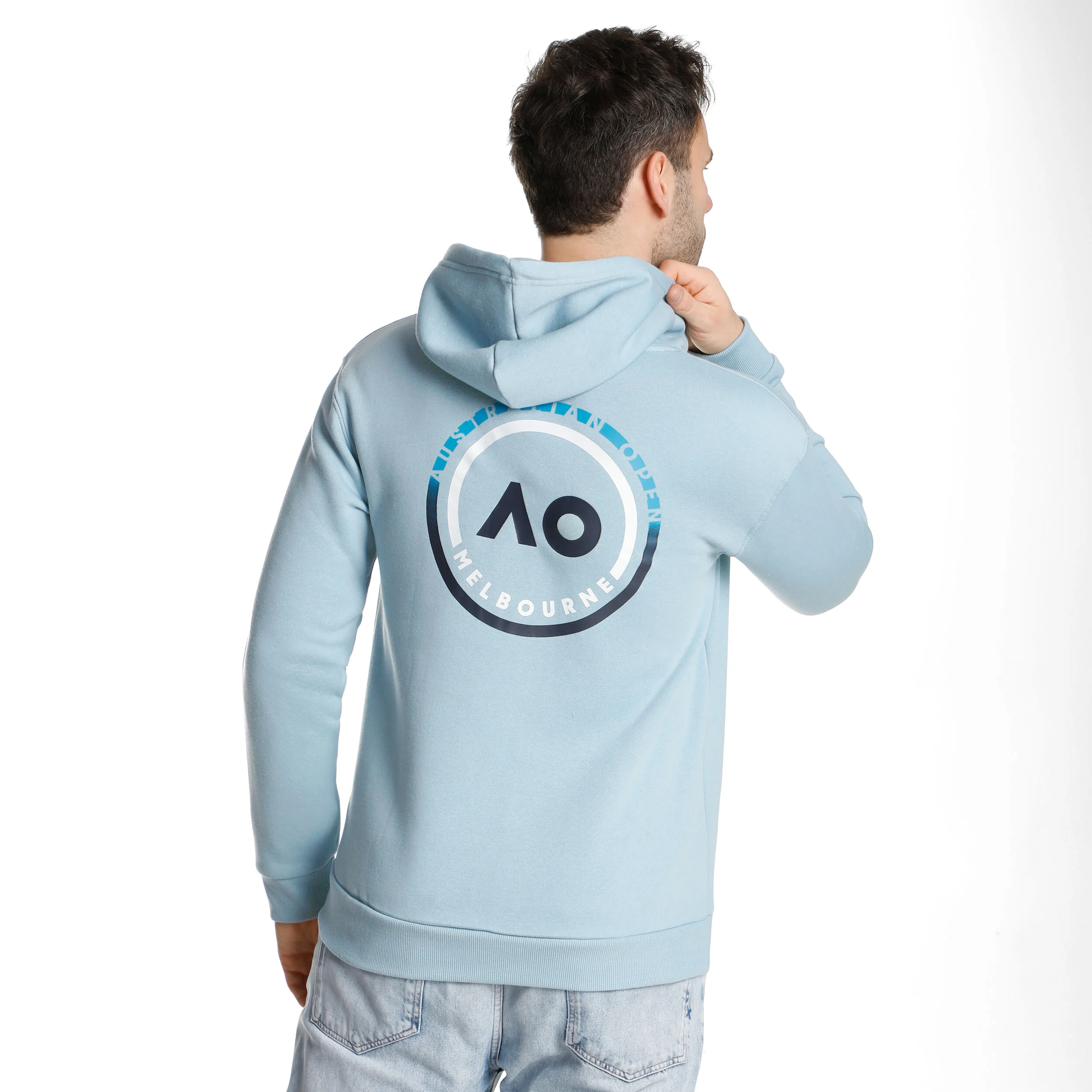 AO Logo Sweatjacke Herren - Hellblau