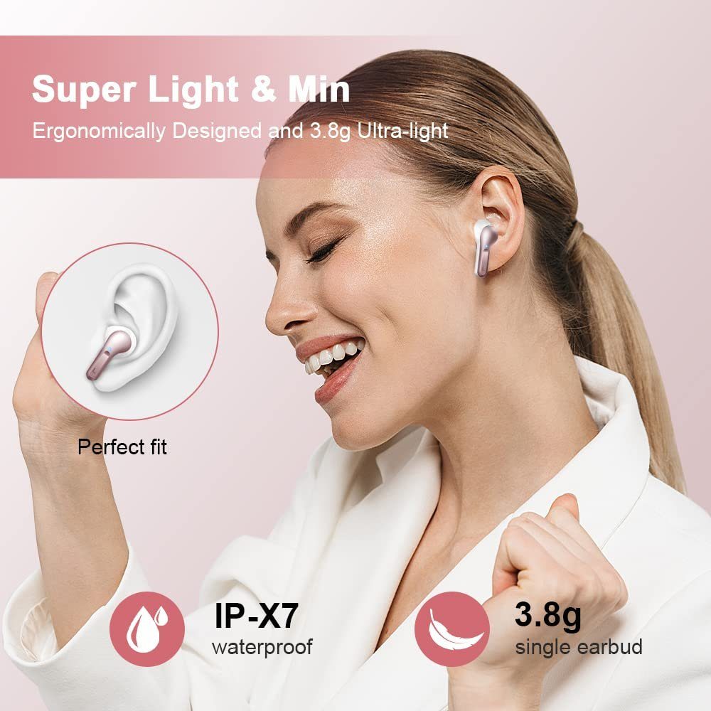 Tisoutec Smartwatch Damen Herren & Bluetooth Kopfhörer, Kopfhörer Combo Smartwatch (1.85 Zoll) Fitness Tracker Uhr für Damen Herren Smartwatch (1,85