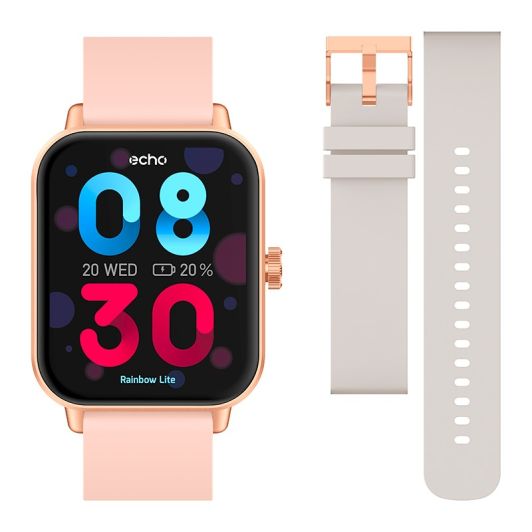Smartwatch ECHO Rainbow Lite Roze   armband  Grijs