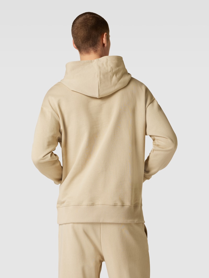 Oversized Hoodie mit Label-Stitching Modell 'BAAR' in beige