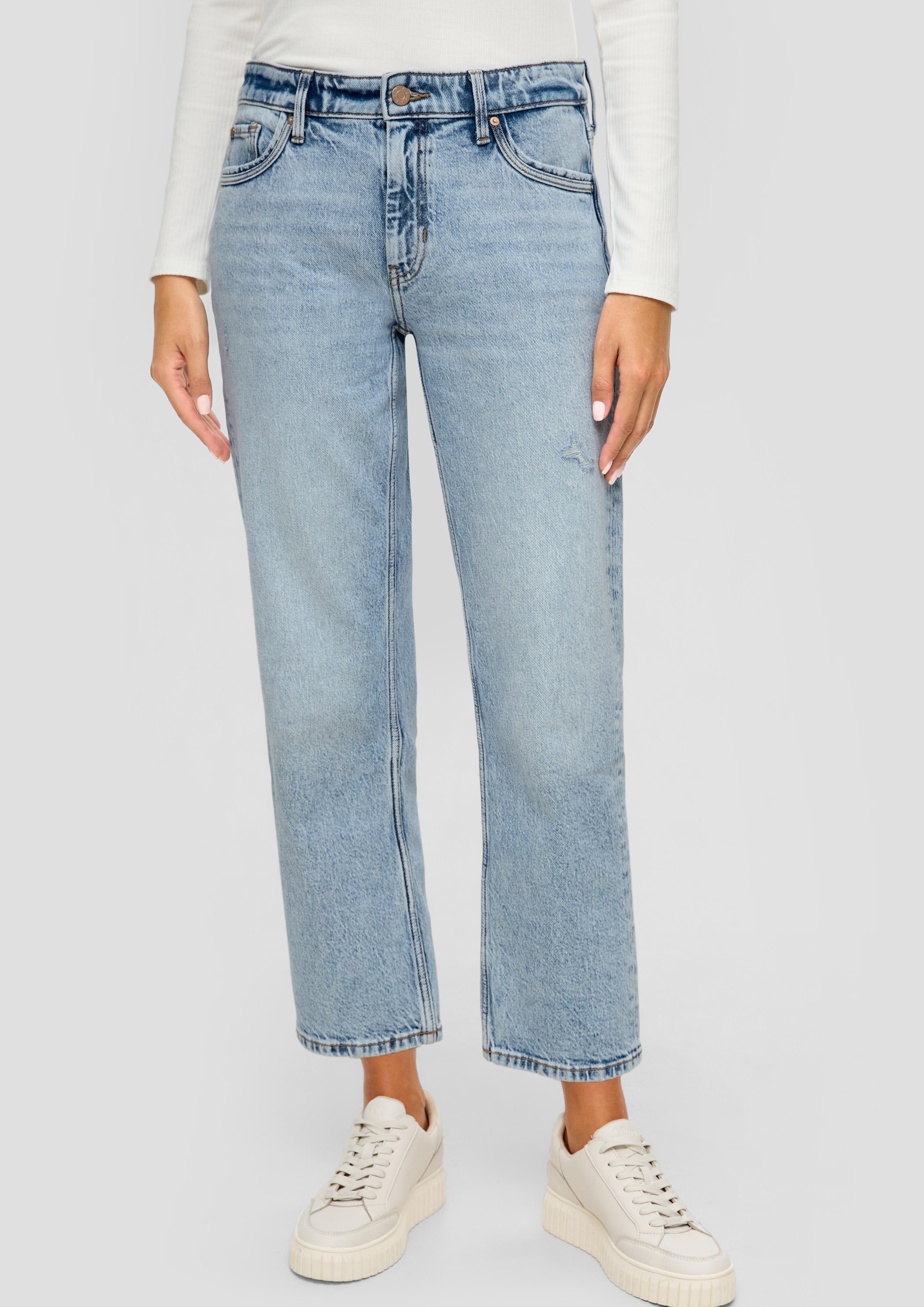 Cropped-Jeans Karolin / Regular Fit / Mid Rise / Straight Leg   2133438-53Z4