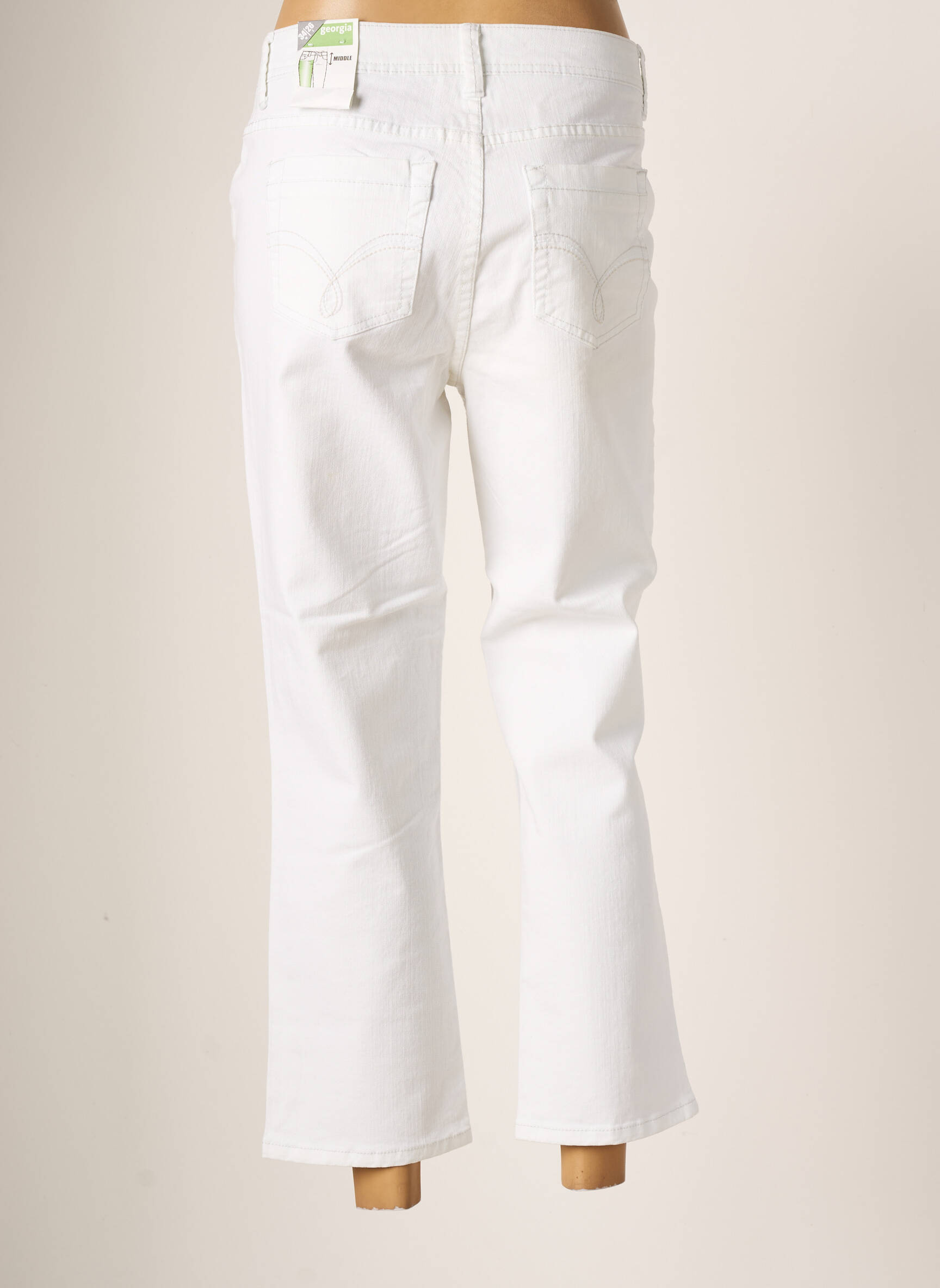 Street One Jeans Coupe Droite Femme couleur blanc