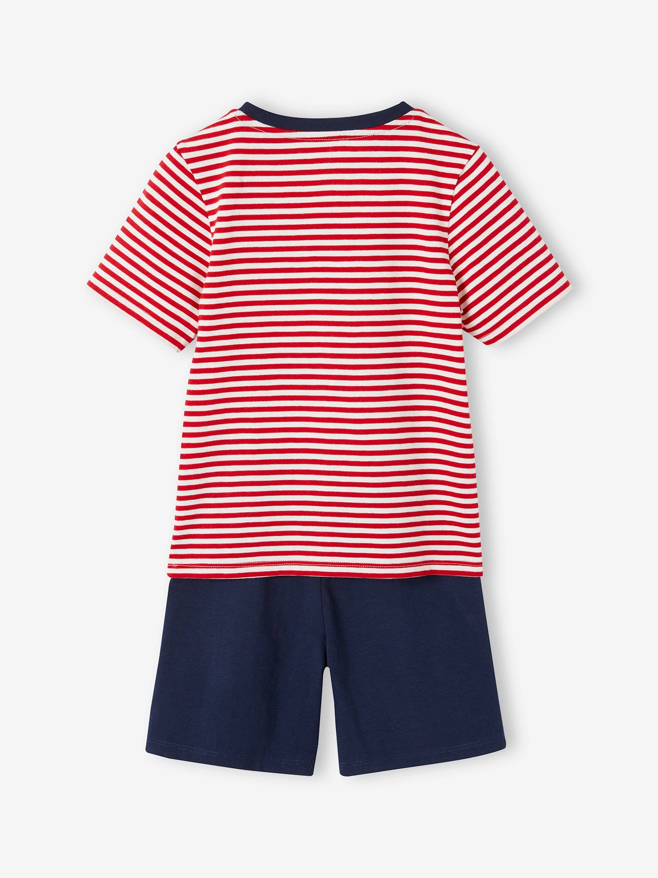 Vertbaudet 2er-Pack kurze Jungen Schlafanzüge BASICS Oeko-Tex - marine