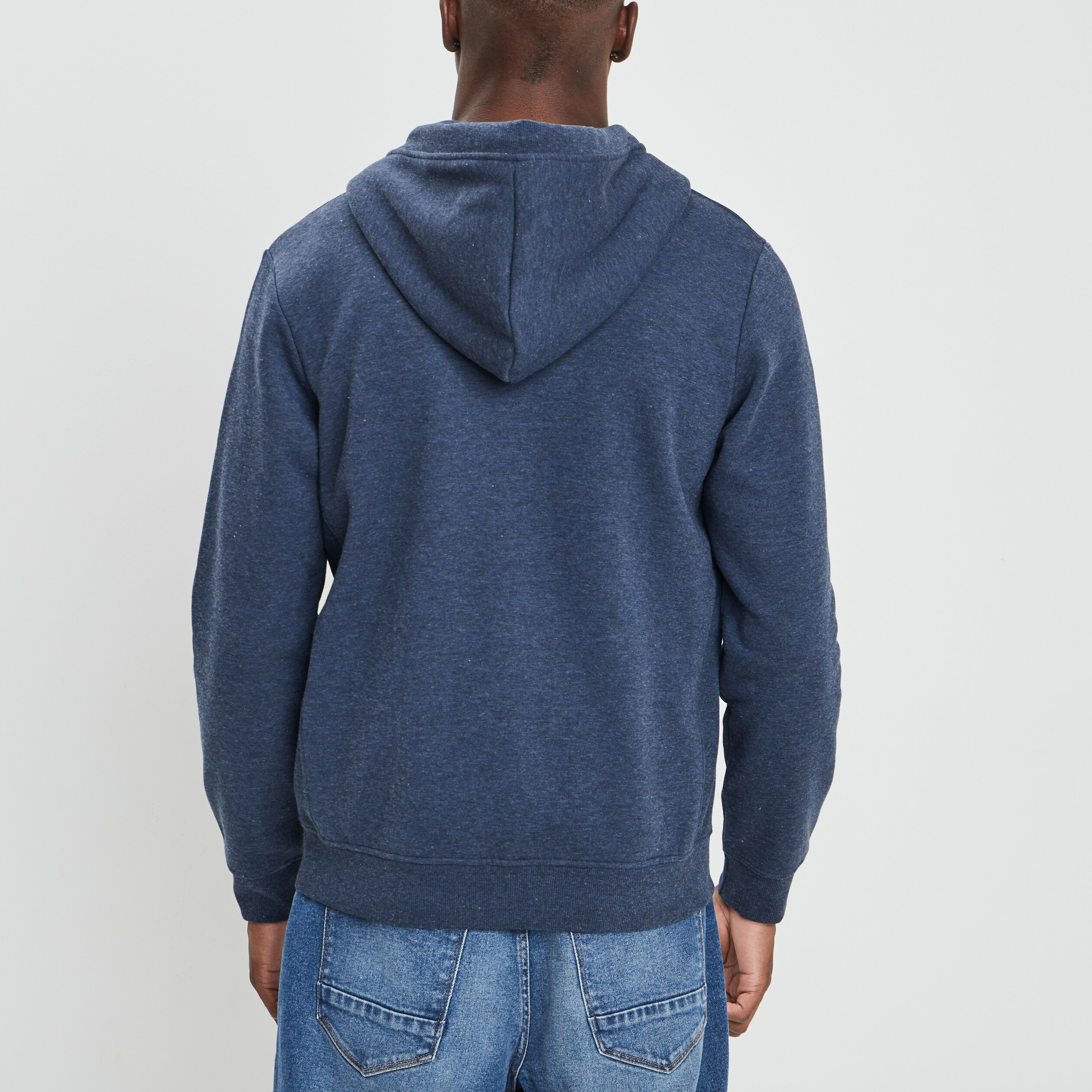 Sweat zippé à capuche Creeks bleu marine homme | La Halle