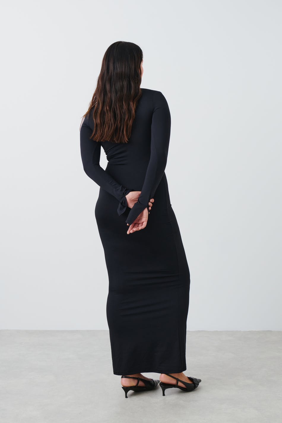 Square neck maxi dress