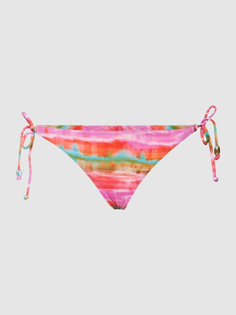 Bikini-Slip mit Allover-Muster Modell 'LINA MERIDA' in neon pink