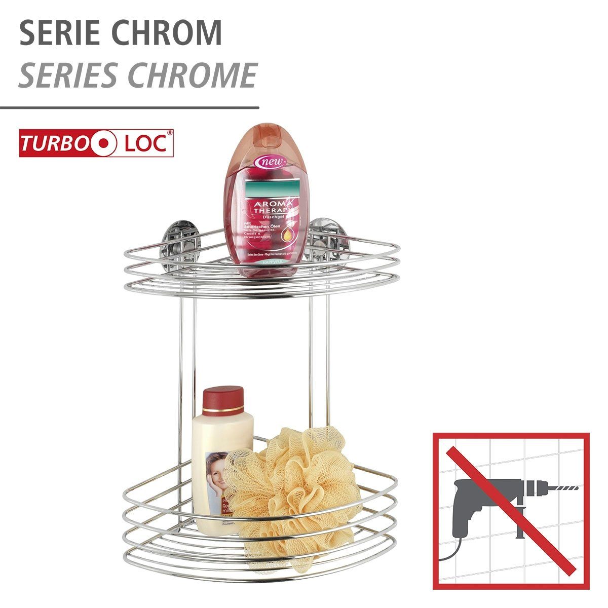 WENKO Duschablage Eckregal, 2 Etagen