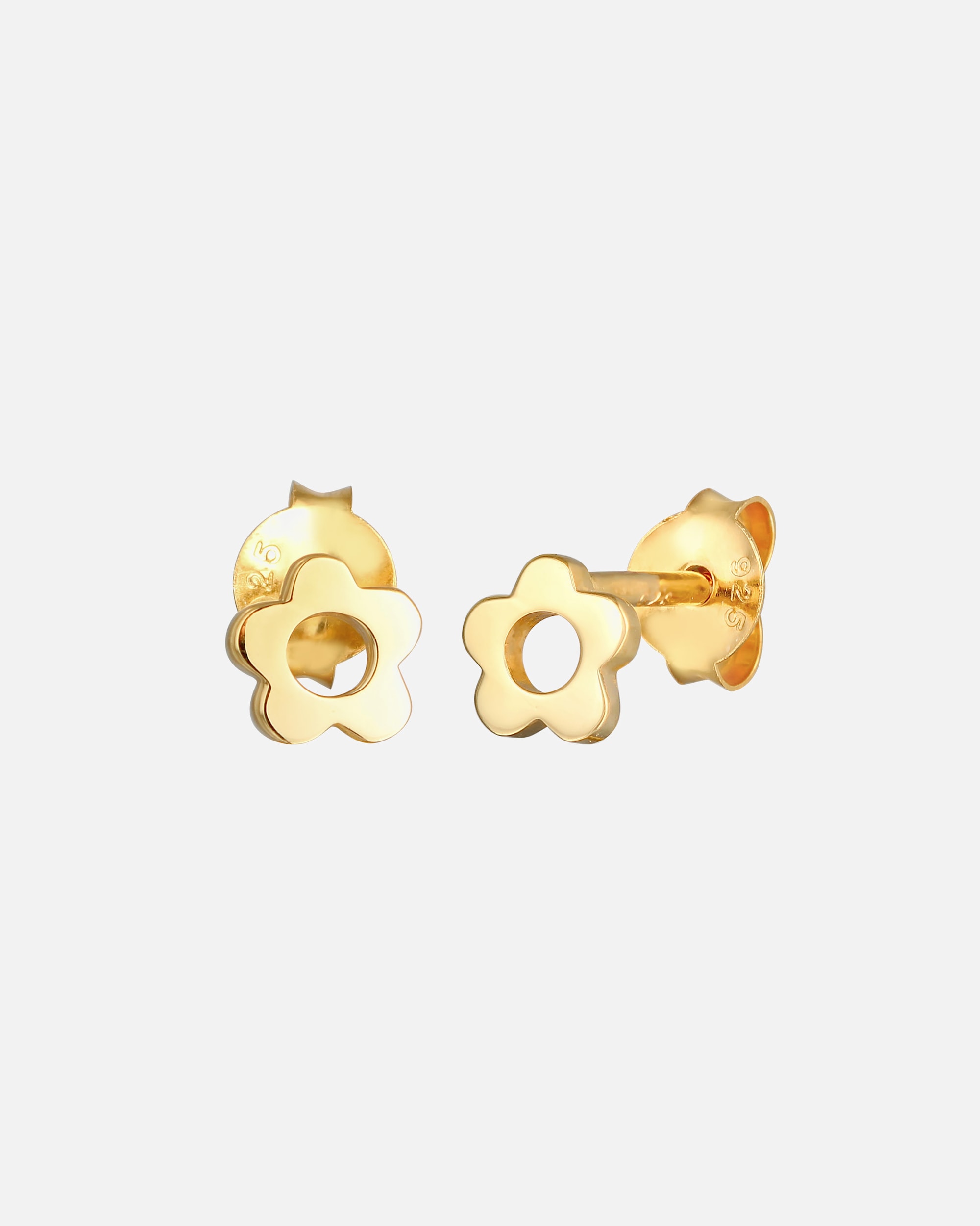 Boucles d'oreilles Elli pour enfants, en argent sterling 925, à motif floral