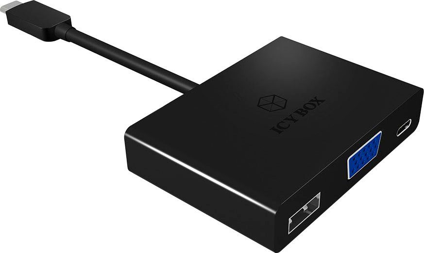 ICY BOX ICY BOX Combo Adapter für Notebooks USB-C zu USB, VGA und USB-C Computer-Adapter