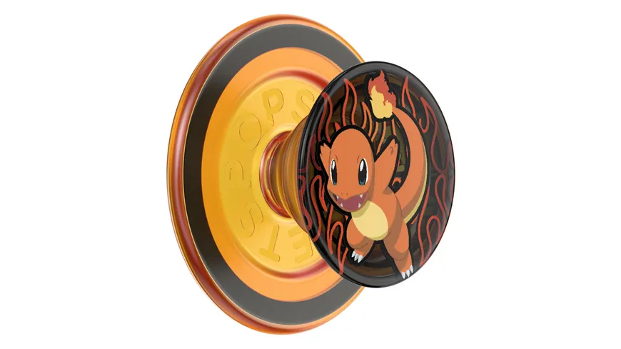 PopGrip Premium  für MagSafe rund - ausziehbarer Handy-Griff Handyhalter -  Charmander Flame