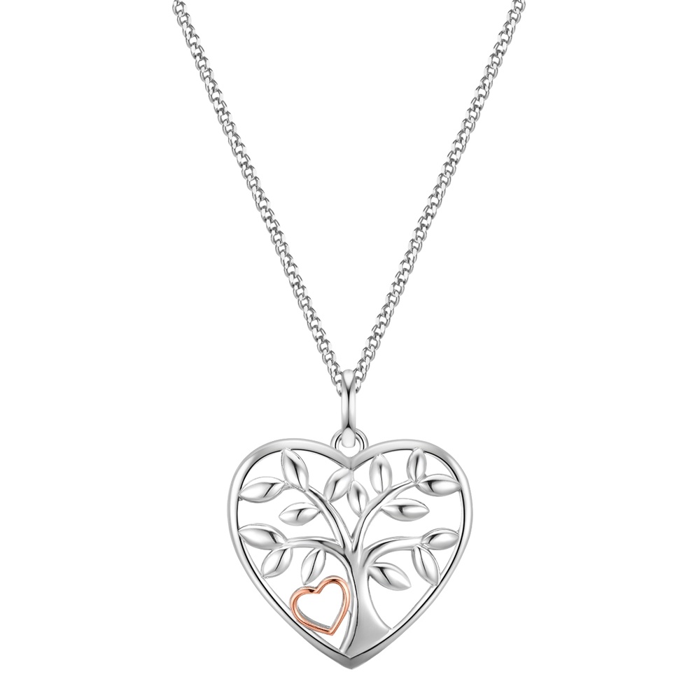 Glanzstücke München Chaîne Arbre de vie Argent sterling en Argent/or rose collier