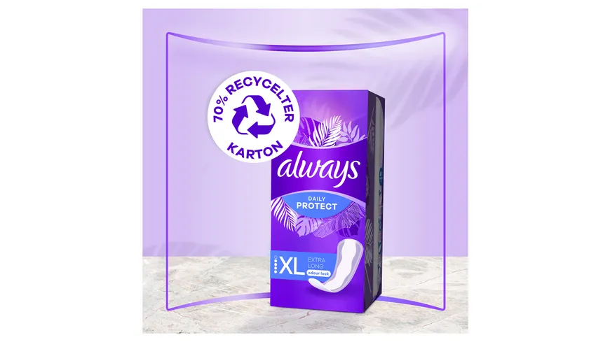 Always DAILY Slipeinlagen Protect Extra Long mit leichtem Duft BigPack 40ST