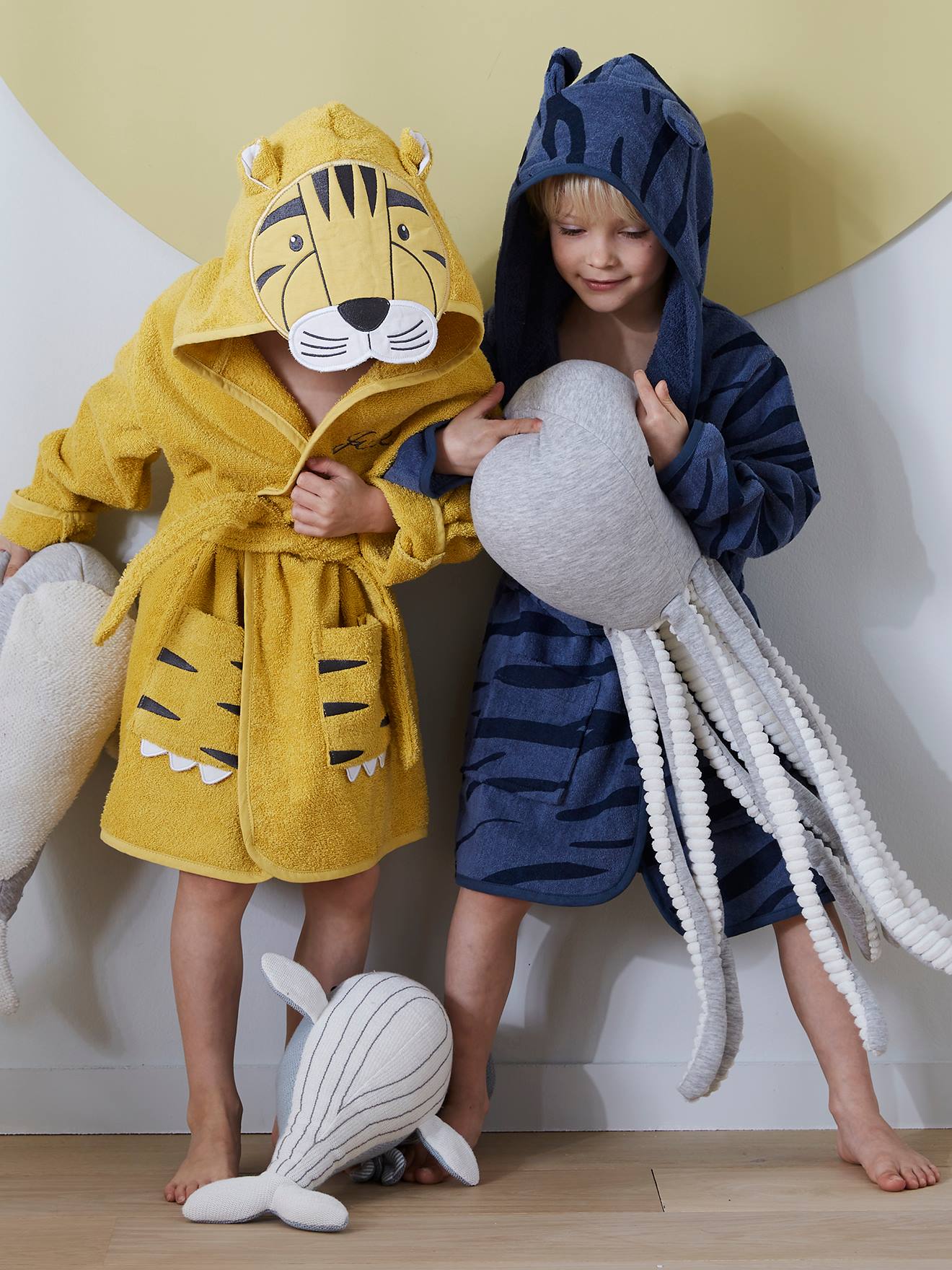 Peignoir de bain enfant Tigre ocre