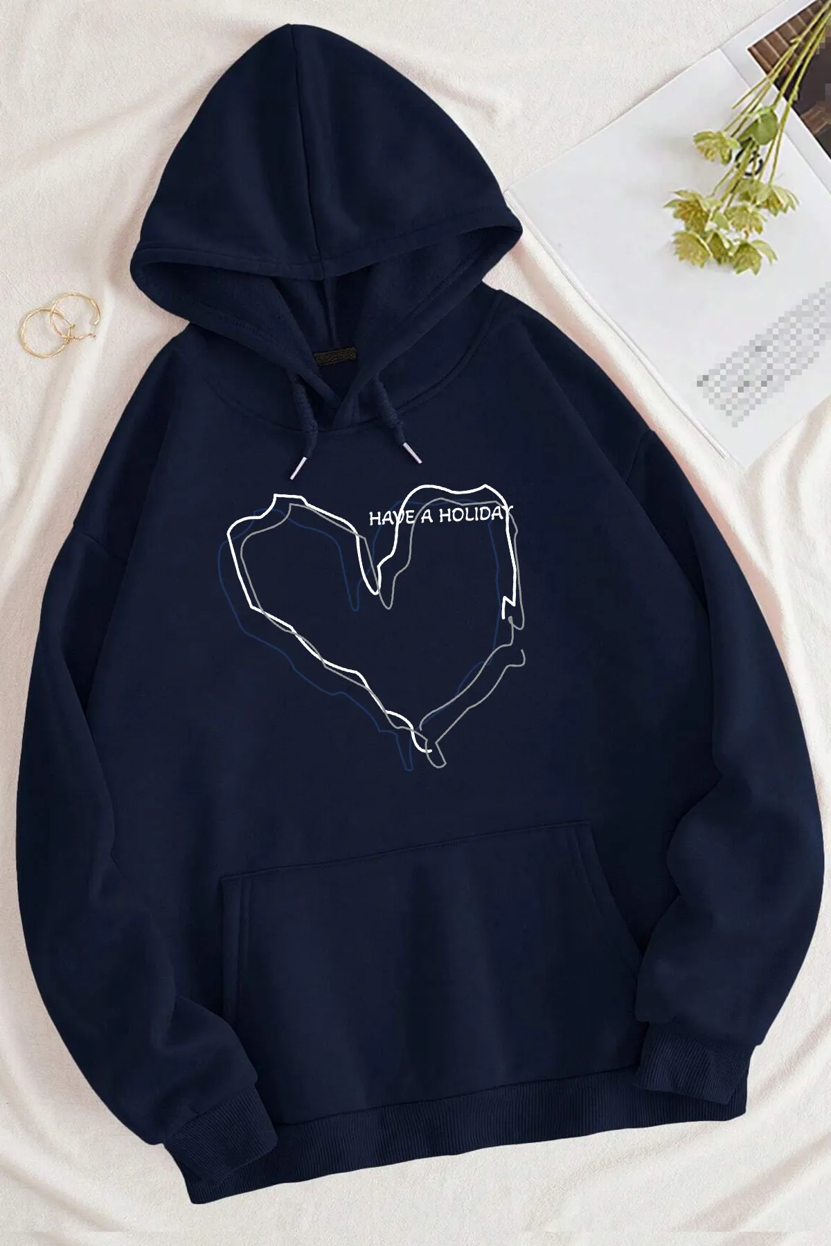 uyguntarz  Unisex-Sweatshirt mit übergroßem Urlaubsdruck