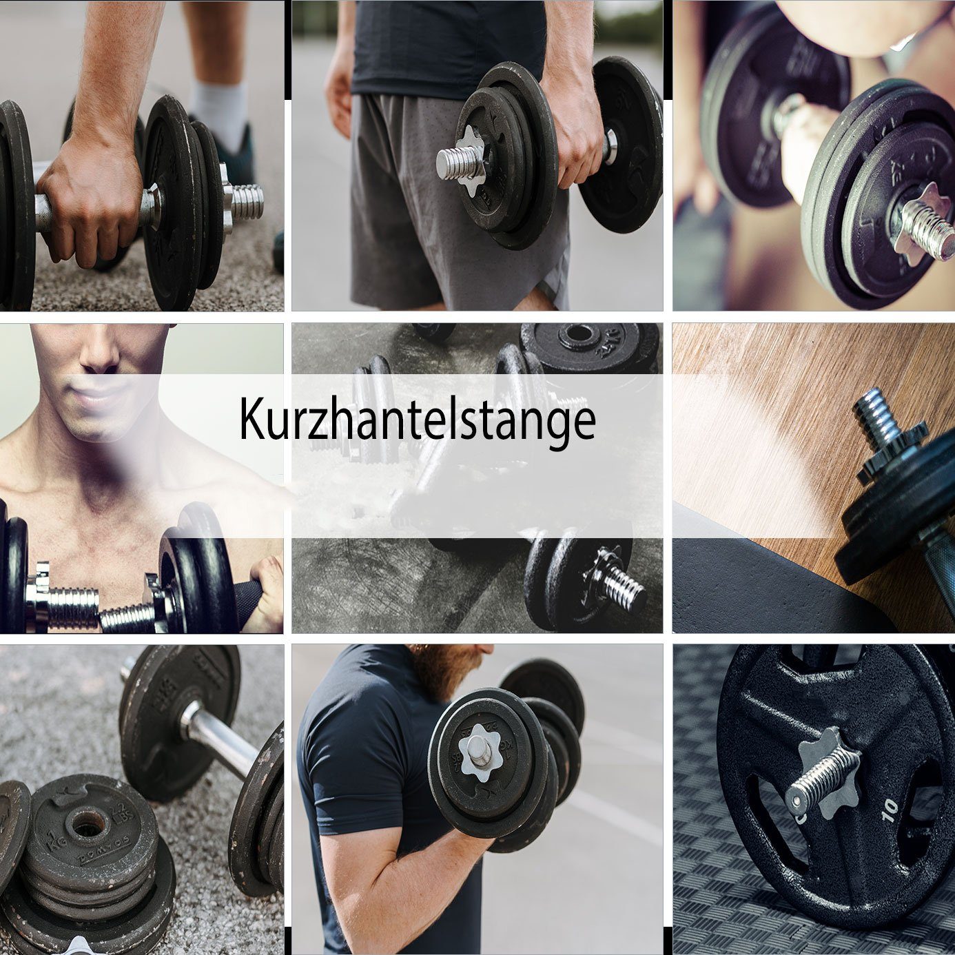 Croch Kurzhantelstange Hantelstange, Eisen, (Set, 1-tlg., einzeln oder 2er Set 35.5cm oder 40cm), Ø 25.4mm 30mm einzeln oder 2er Set mit Sternverschlüssen