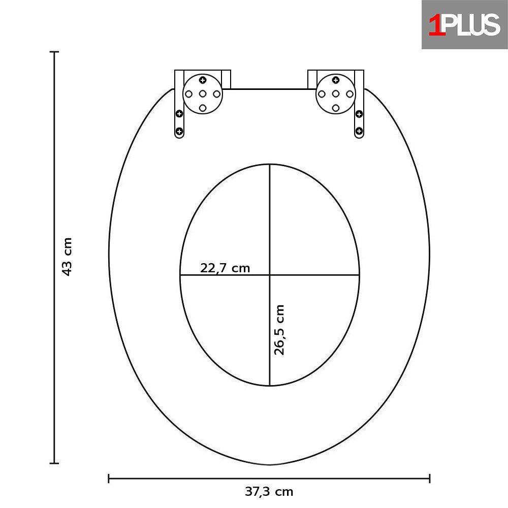 flexilife WC-Sitz Premium MDF Toilettensitz WC-Sitz mit Absenkautomatik und verzinkten Scharnieren in verschiedenen Designs