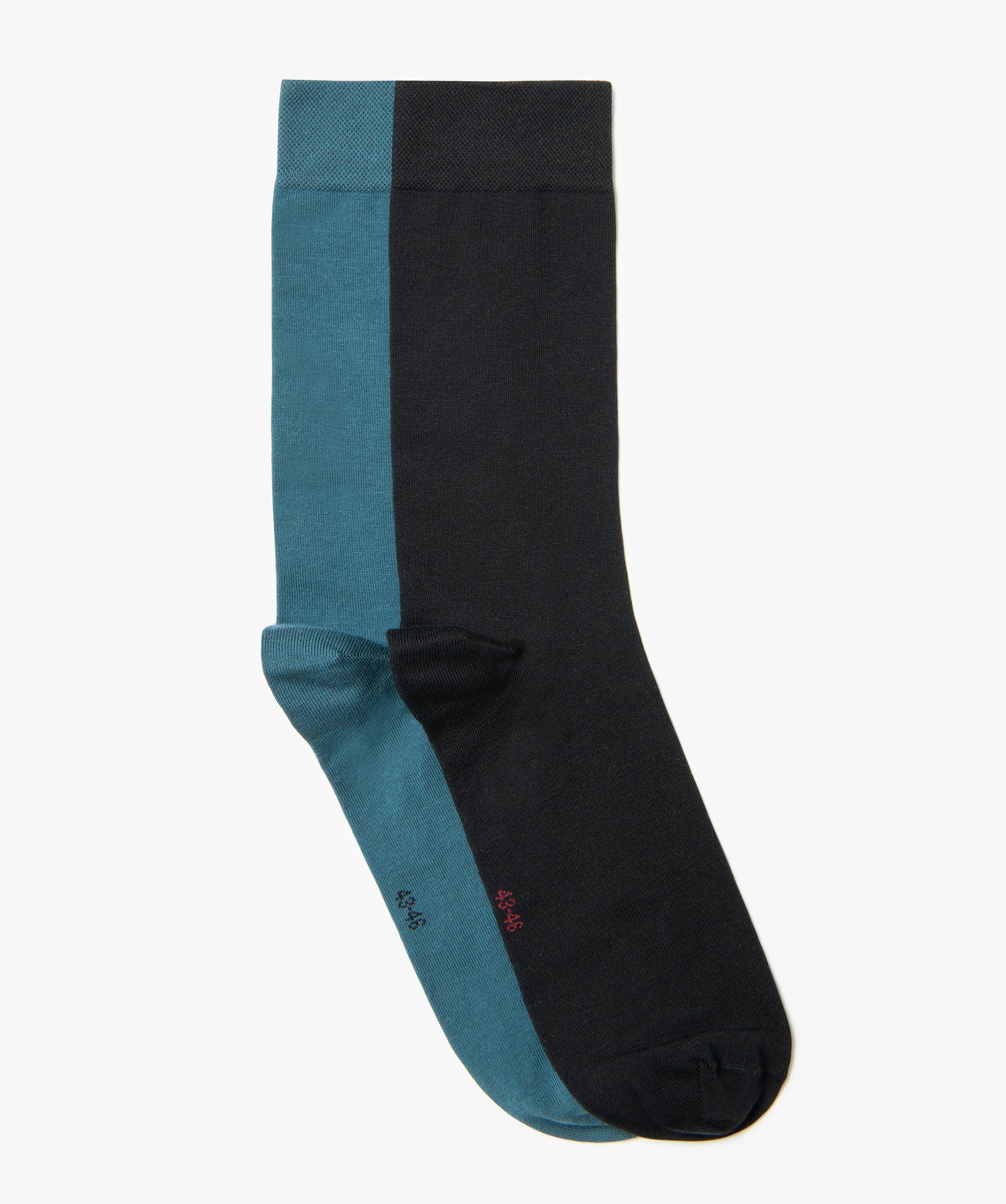 Chaussettes homme fines à tige haute (lot de 2) bleu | GEMO