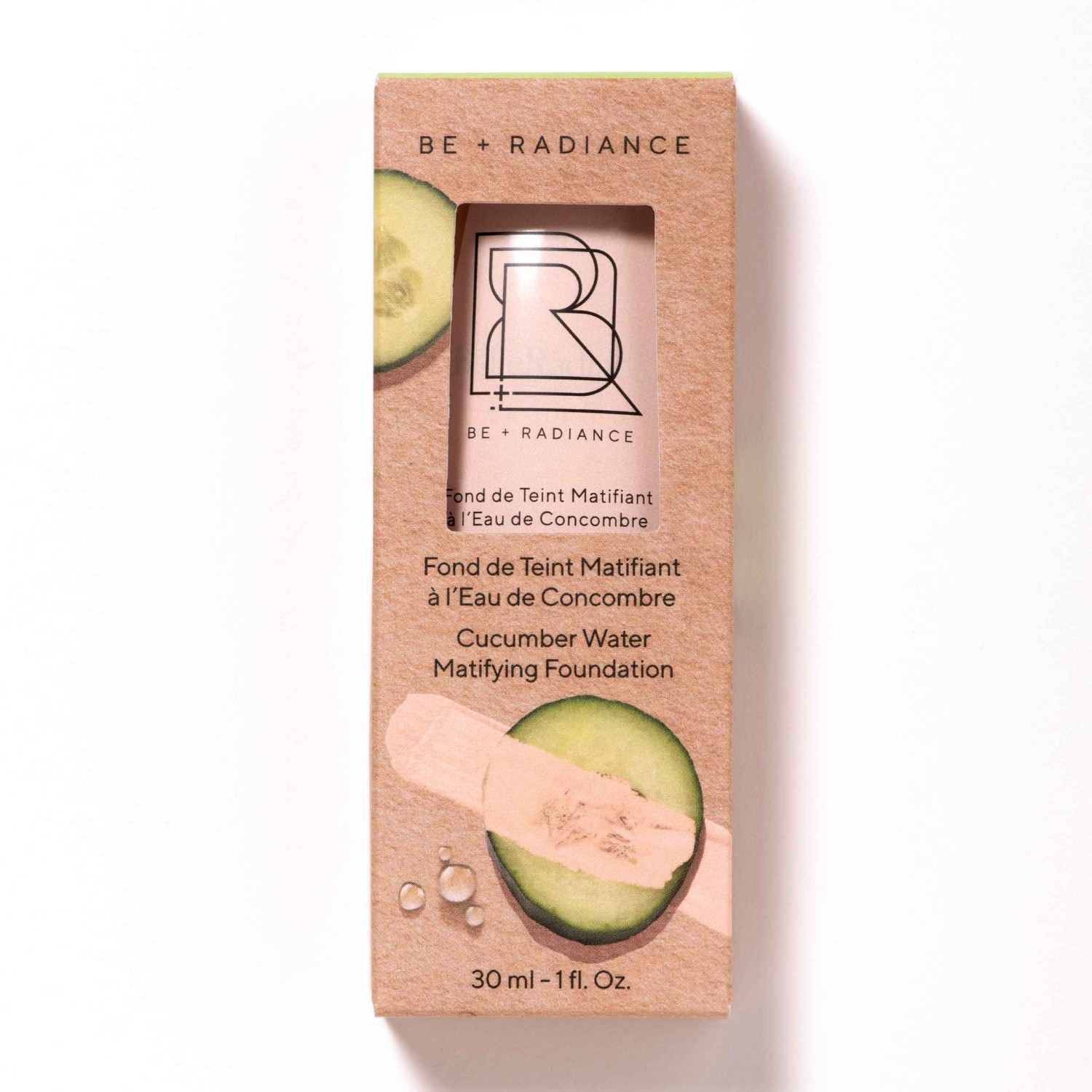 BE + Radiance mattító alapozó uborkás vízzel No. 08
