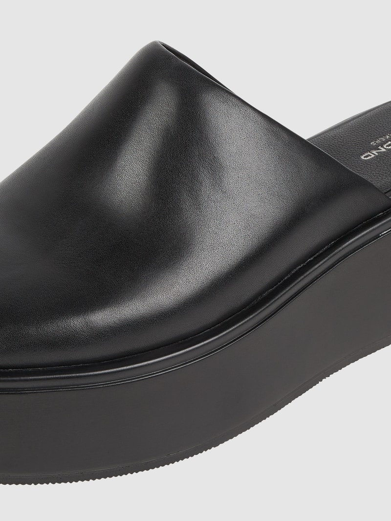Mules aus Leder Modell 'Courtney' in schwarz