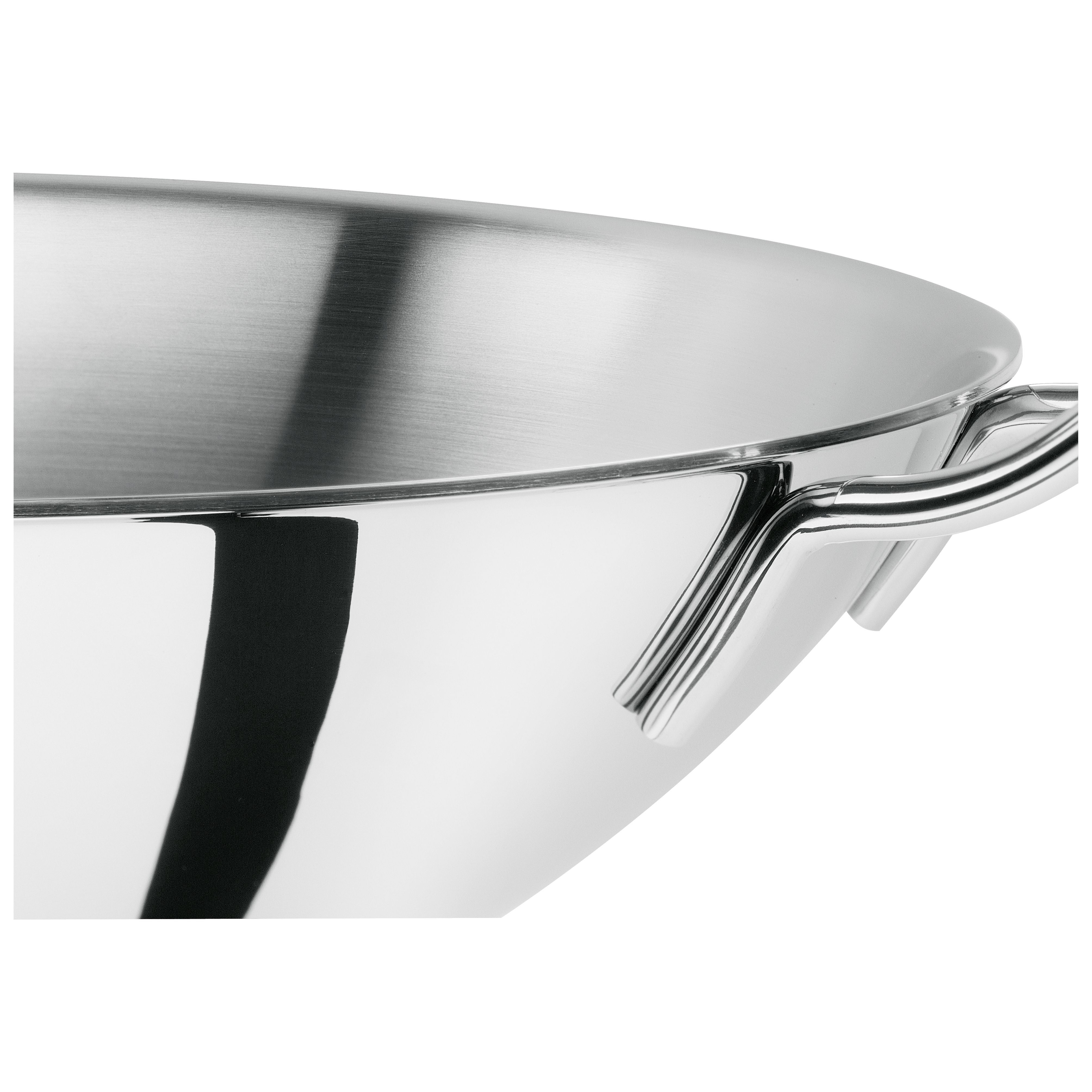 Wok 32 cm, 18/10 Edelstahl