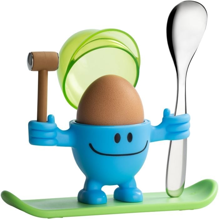 Eierbecher McEgg mit LÖffel, Blau