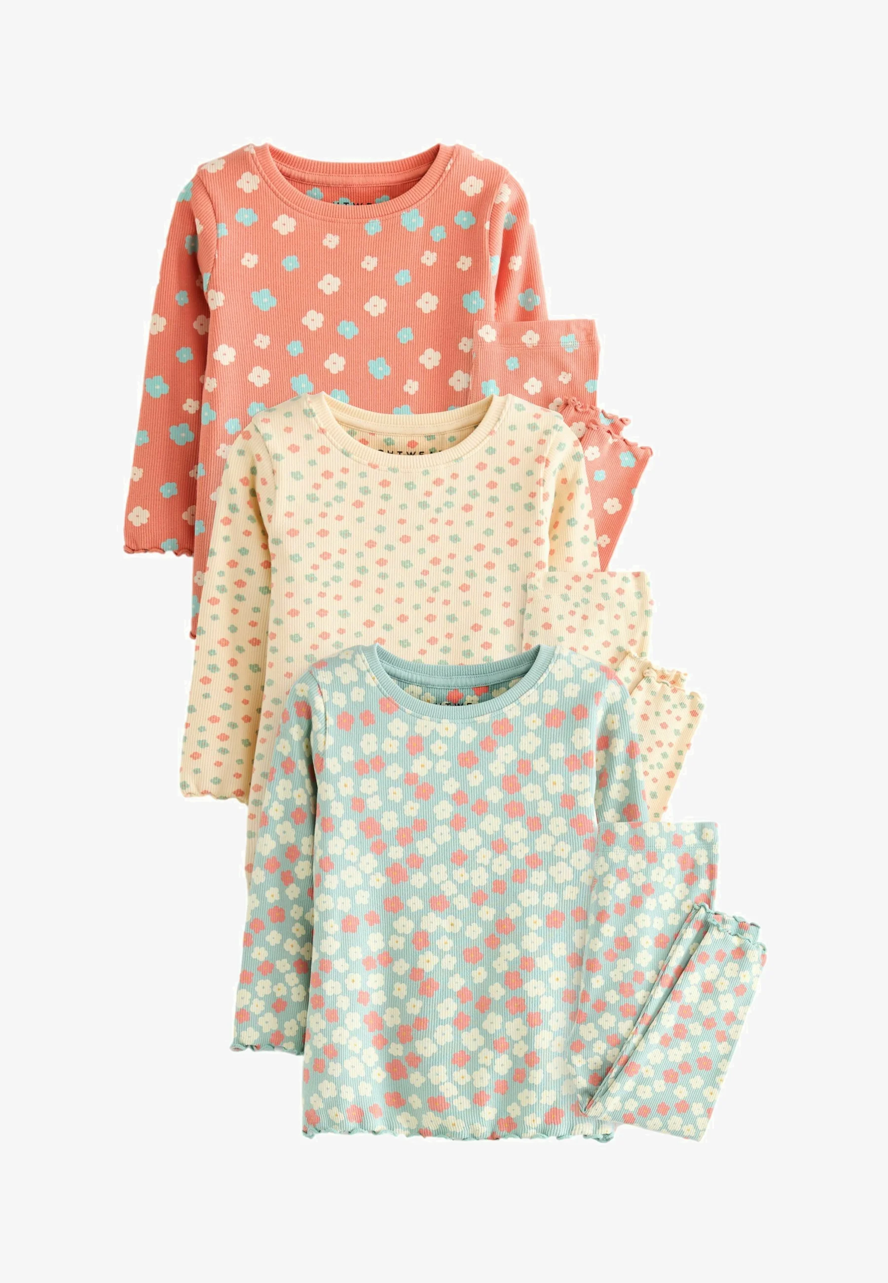 Siguiente PAQUETE DE 3 PIJAMAS FLORALES DE AJUSTE REGULAR
