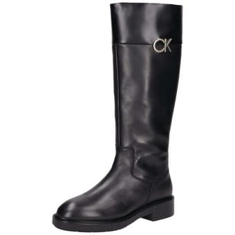 Calvin Klein Rubber Sole Knee Boot in schwarz
