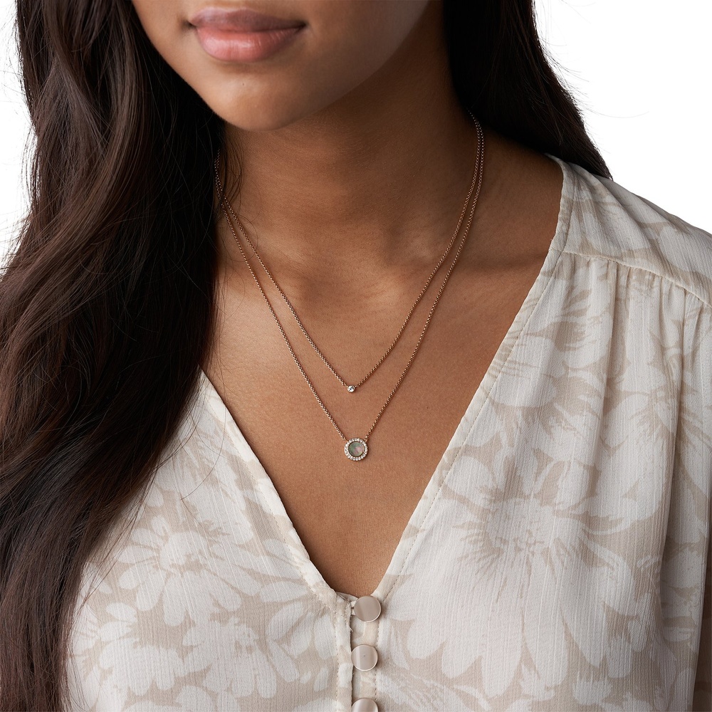 Fossil Chaînette Acier inoxydable collier
