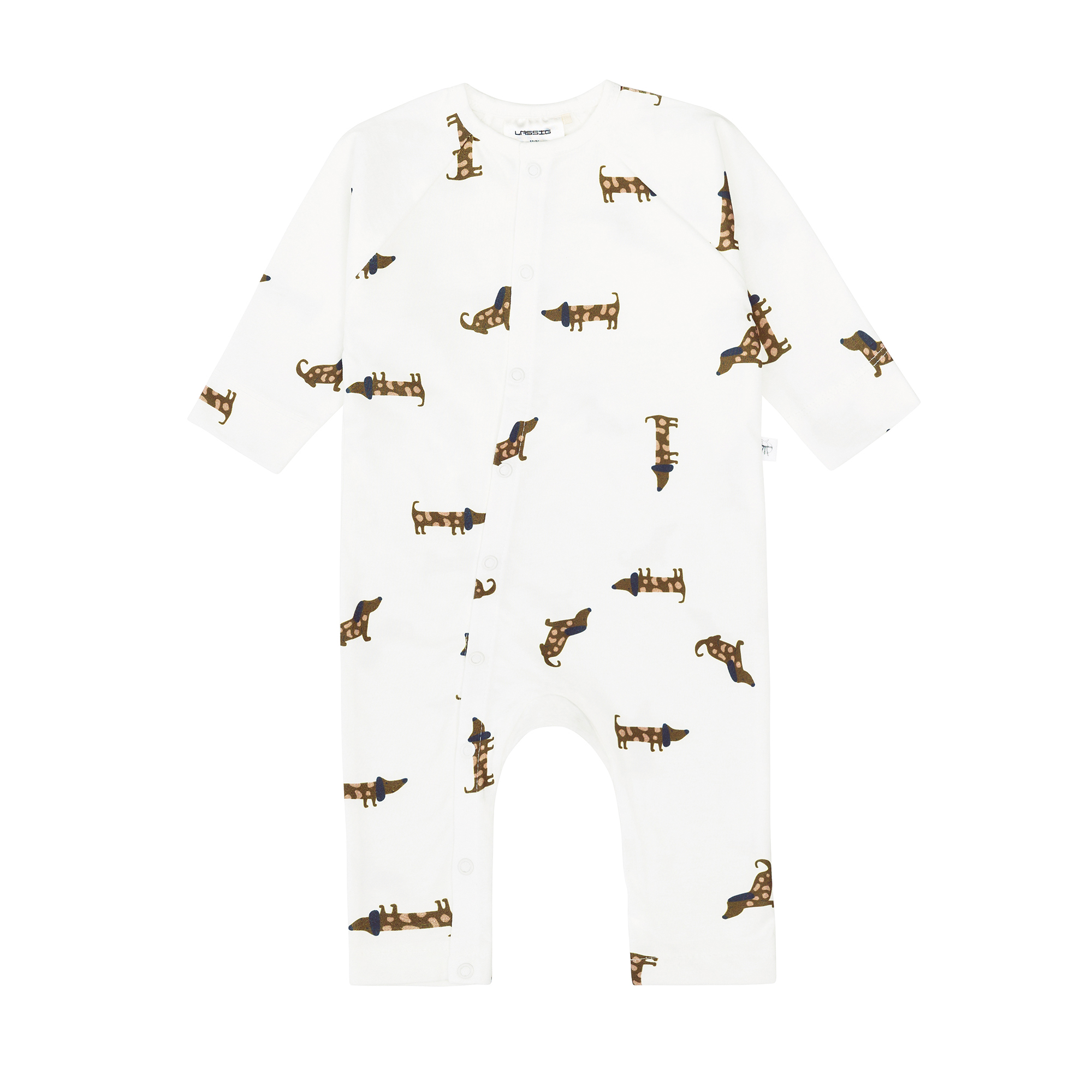 Baby Schlafoverall - Bio Baumwolle, Hund, Milky