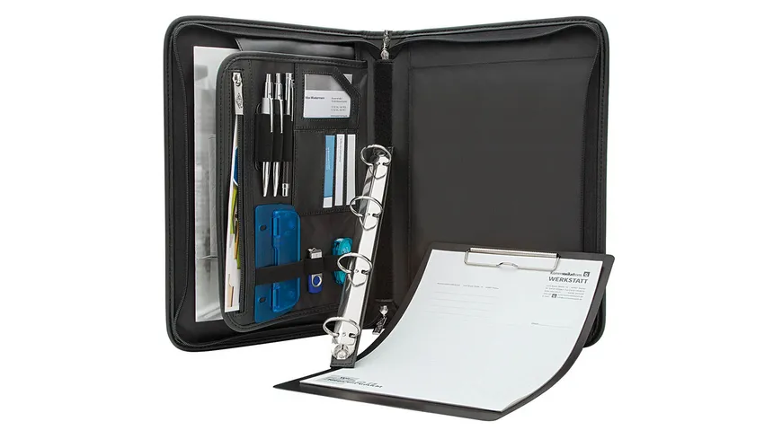 WEDO® Konferenzmappe Elegance auch für Linkshänder schwarz