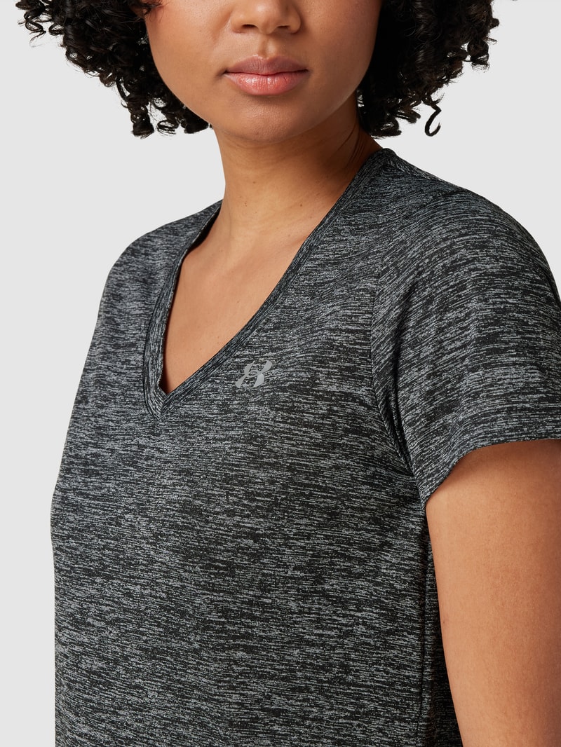 T-Shirt mit Allover-Muster in schwarz