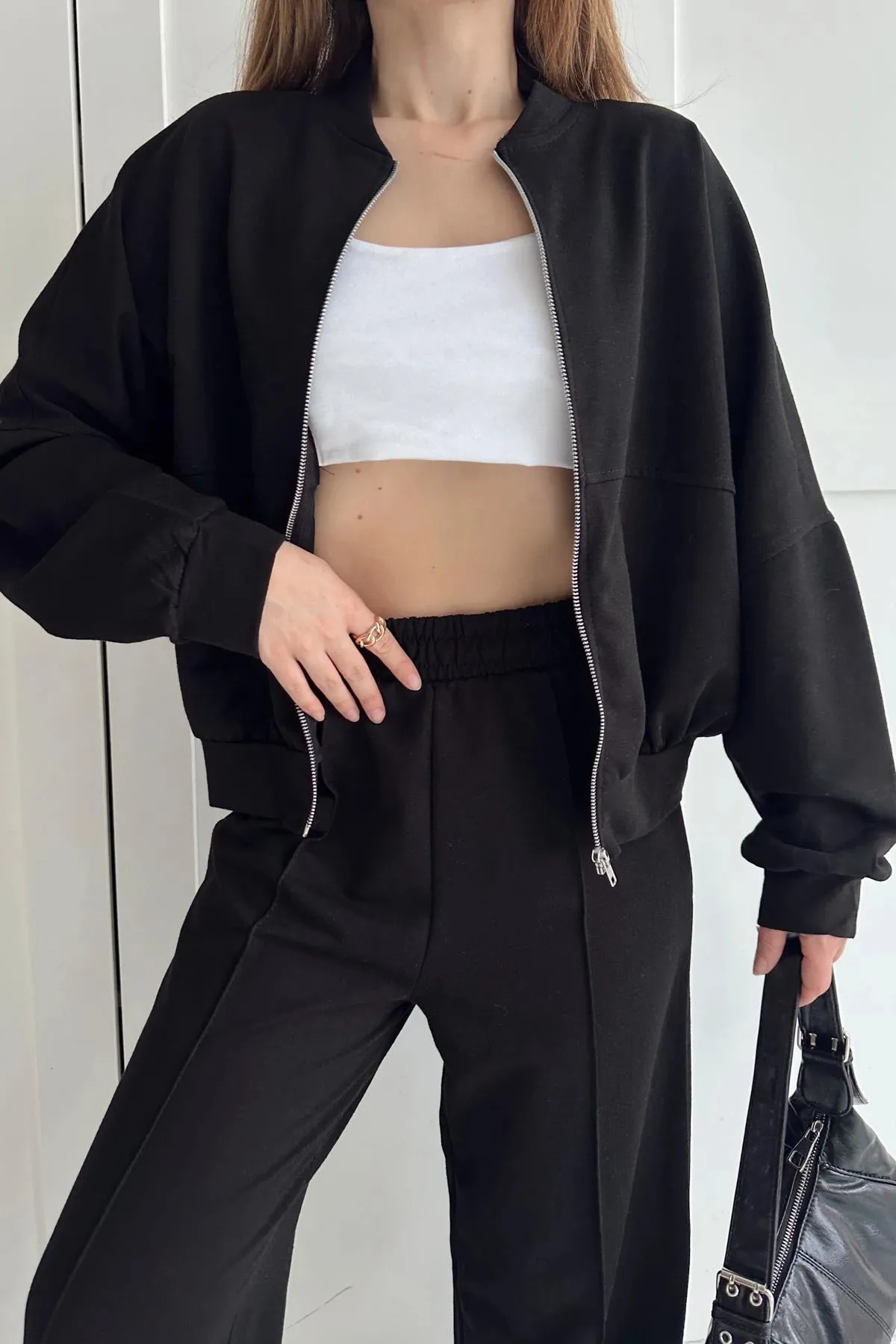 My Blog  Schwarzes Judge-Kragenset mit zwei Fäden für Damen