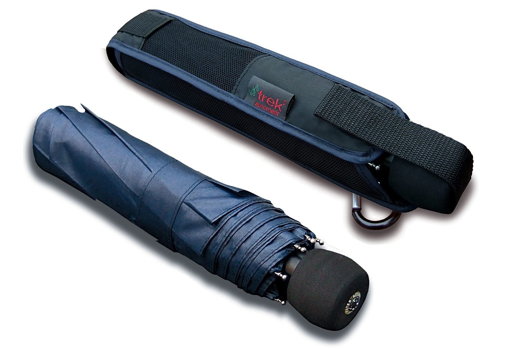 EuroSCHIRM® Taschenregenschirm light trek, Automatik, mit integriertem Kompass