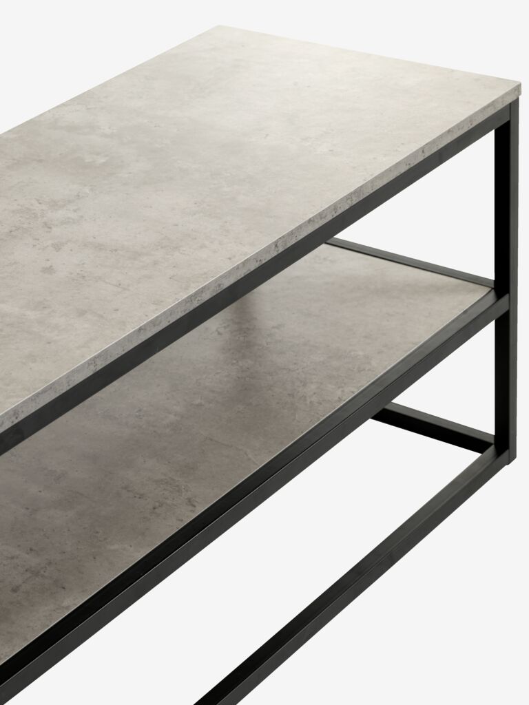 DOKKEDAL Szafka pod TV DOKKEDAL 1 półka beton w kolorze/czarnym
