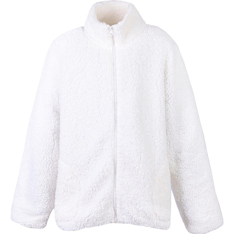 Jakke str S-XL sherpafleece offwhit