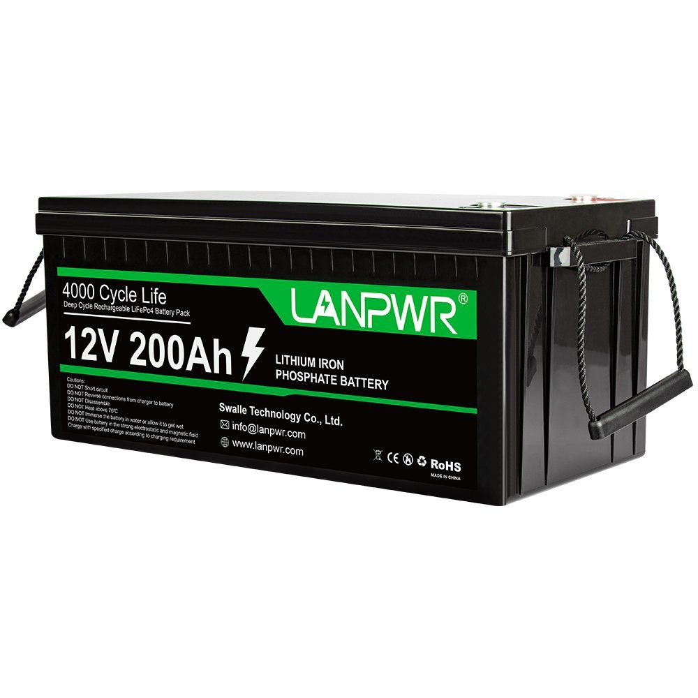 Tidyard Stromerzeuger 12V 200AH Lifepo4-Batterie 2560Wh 4000 Zyklen Lebensdauer Leicht, (Energie: 2560Wh, LiFePO4 Batterie Powerstation für Stromausfall, Reise,Camping,Angeln), Energiespeicherbatterie,Notstromversorgungen Tragbar