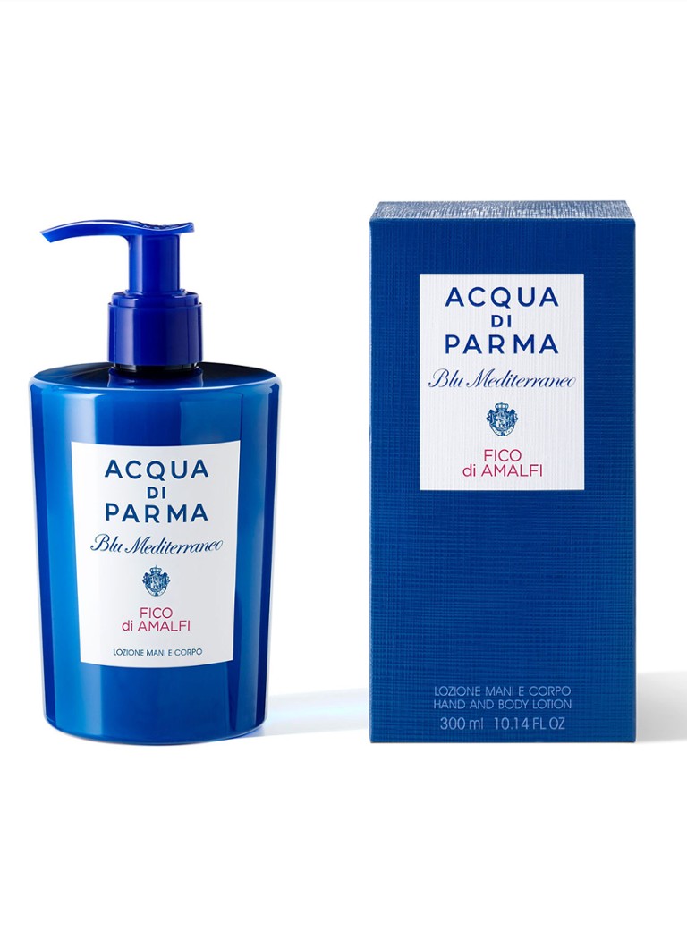 Un balsam de corp și mâini cu parfum de smochine Amalfi, din regiunea mediteraneană, originar din Parma.