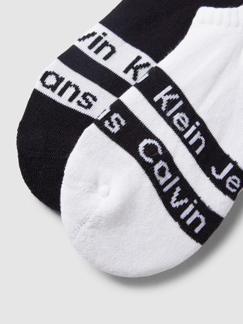 Sneakersocken mit Logo-Stitching Modell 'FOOTIE' in weiss