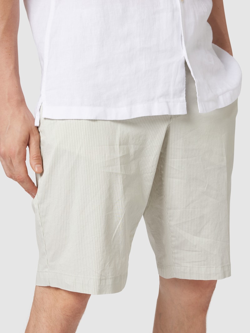 Bermudas mit Streifenmuster Modell 'BOZEN' in beige