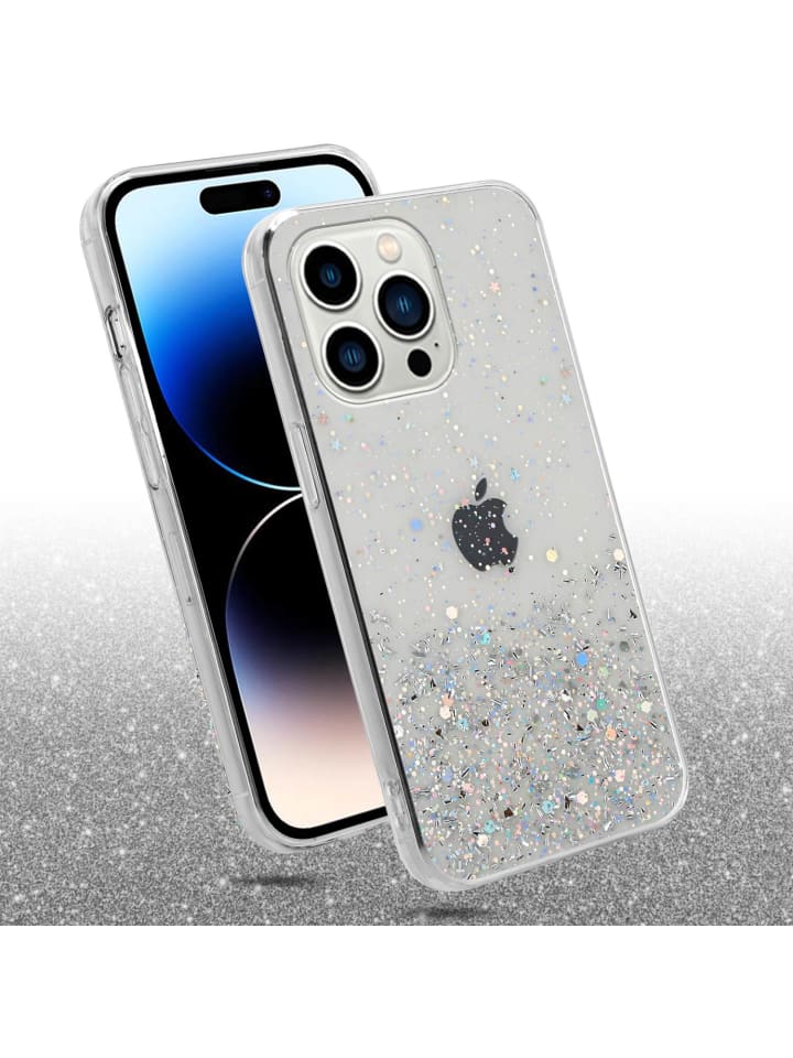 cadorabo Hülle für Apple iPhone 14 PRO Glitter in Transparent mit Glitter günstig kaufen onesize