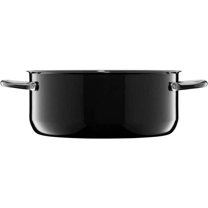 Fusiontec Compact Bratentopf mit Glasdeckel, 24 cm, Black