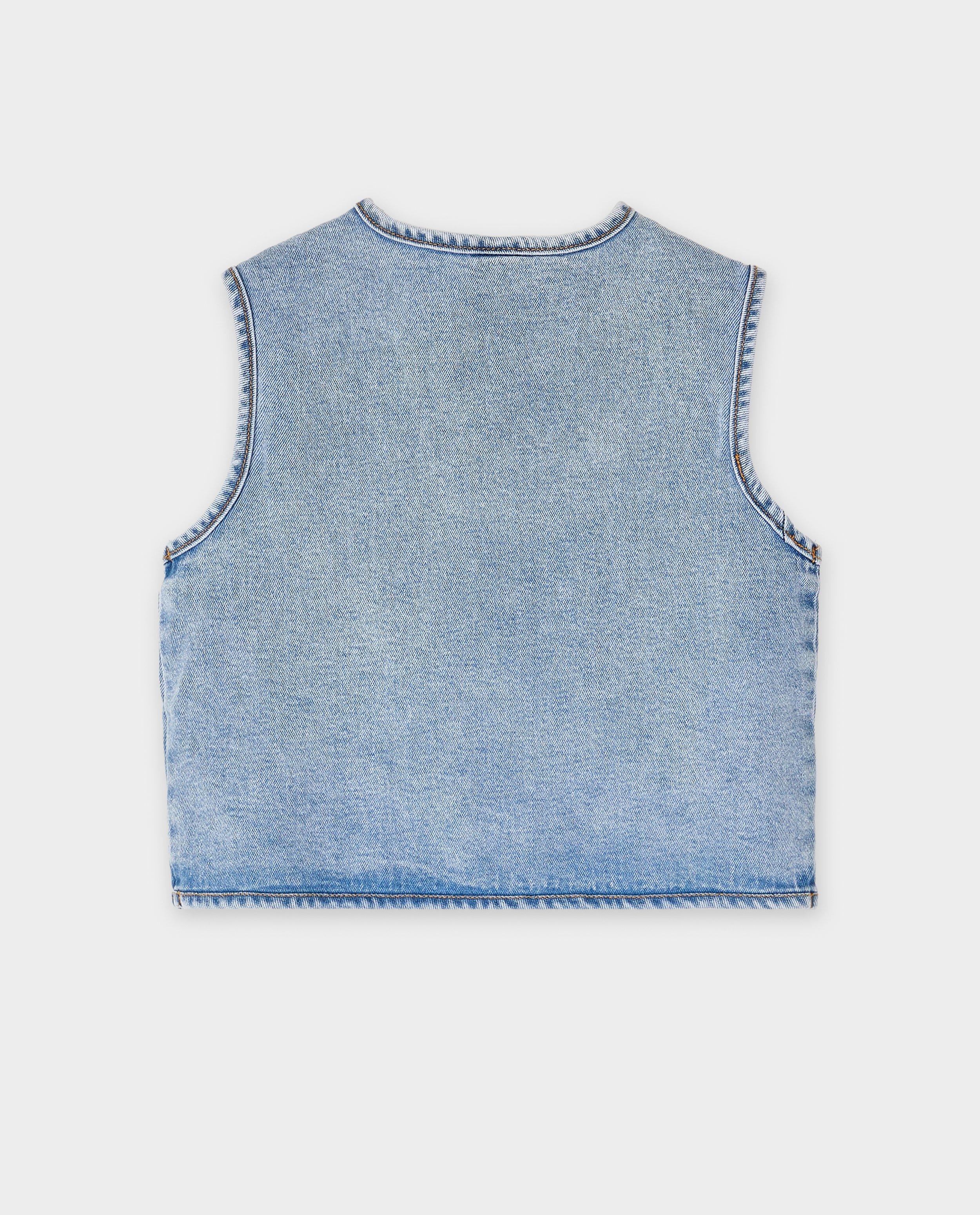 Vestă din denim The New Chapter Blue, albastră