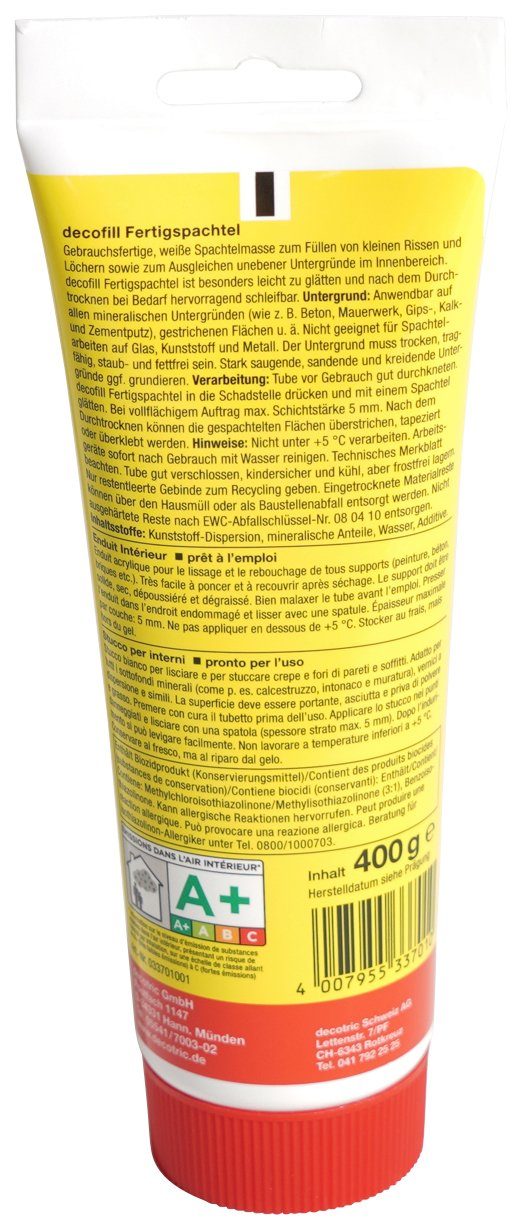 A.S. Création Fertigspachtel 909014 für innen, zum Ausbessern und Glätten, 400 g