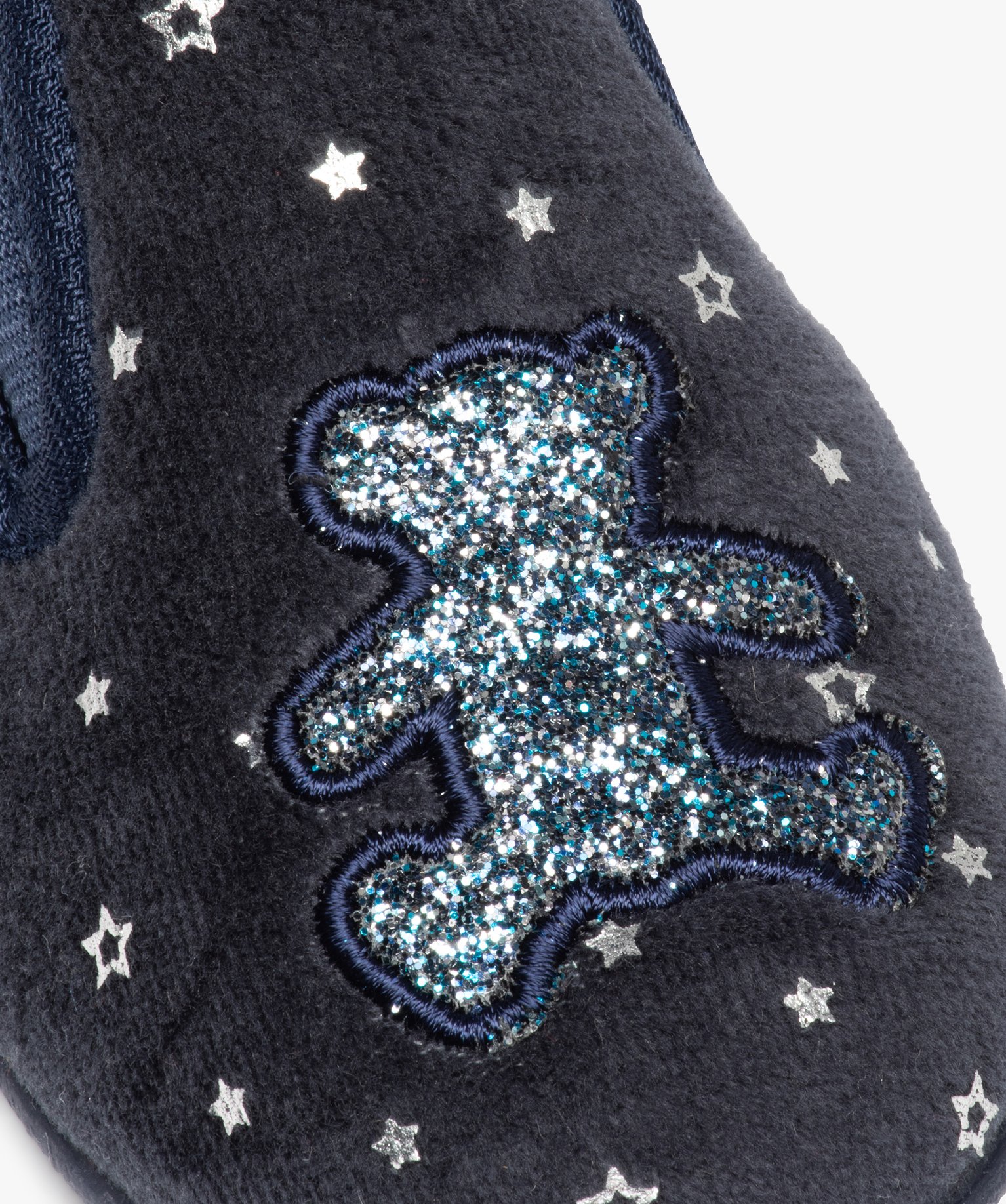 Chaussons fille en velours ornés d’étoiles – LuluCasta... bleu | GEMO