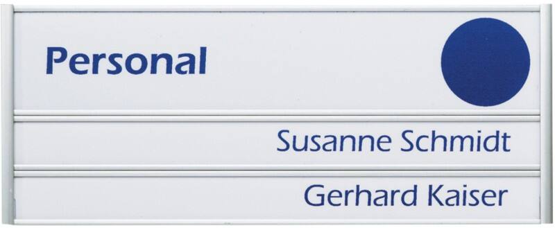 Ultradex Türschild 310277 3 Beschriftungsprofile Aluminium Silber 180 x 72 mm