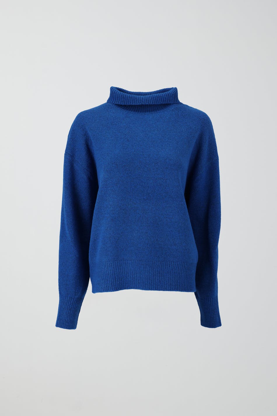 Funnel neck knit sweater