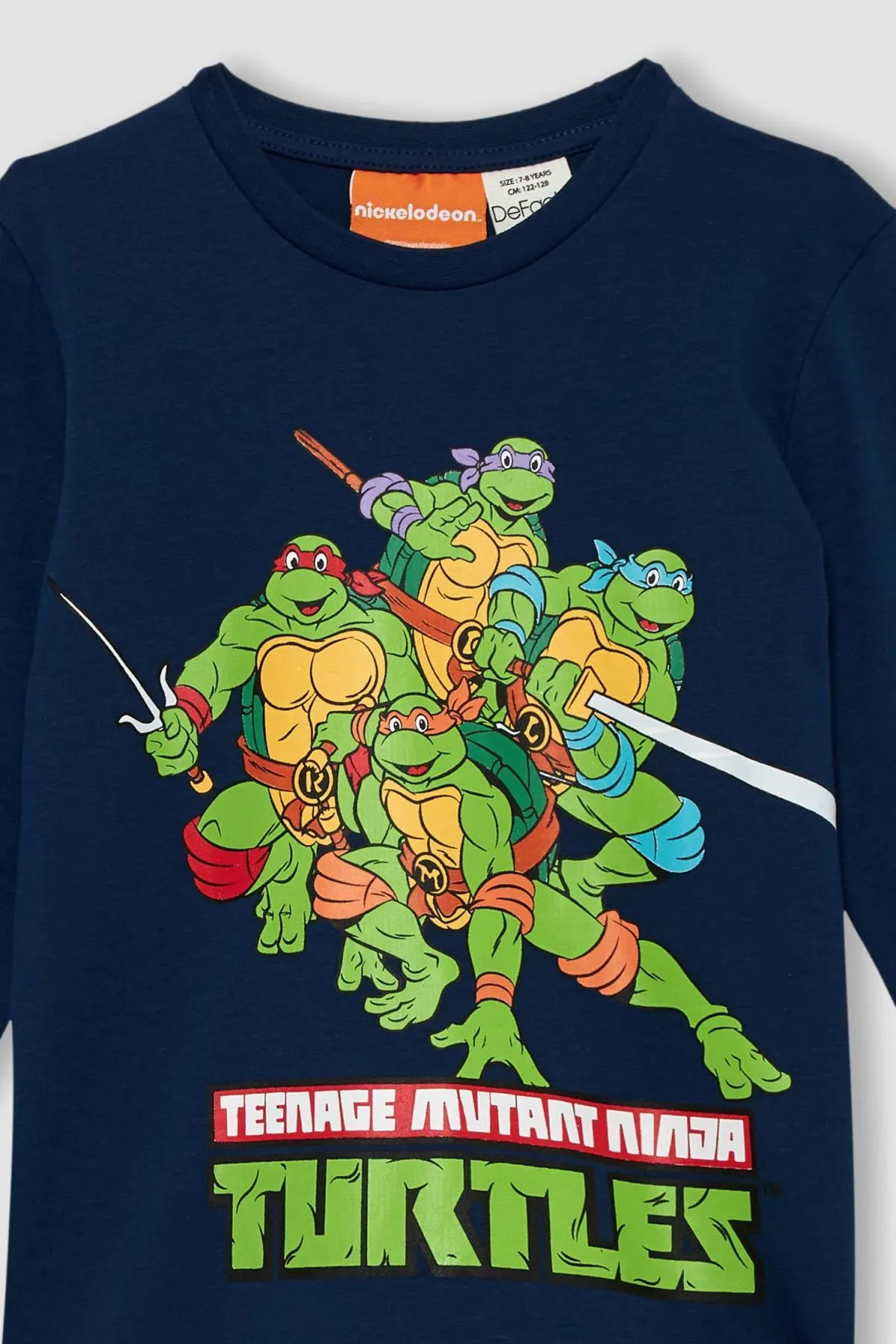 DeFacto  Langarm-T-Shirt mit Rundhalsausschnitt der Ninja Turtles für Jungen